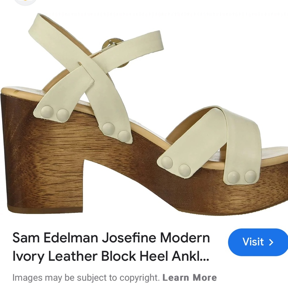 Sam Edelman Cream Block Heels